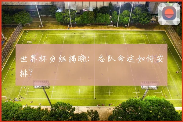 世界杯分组揭晓:各队命运如何安排?